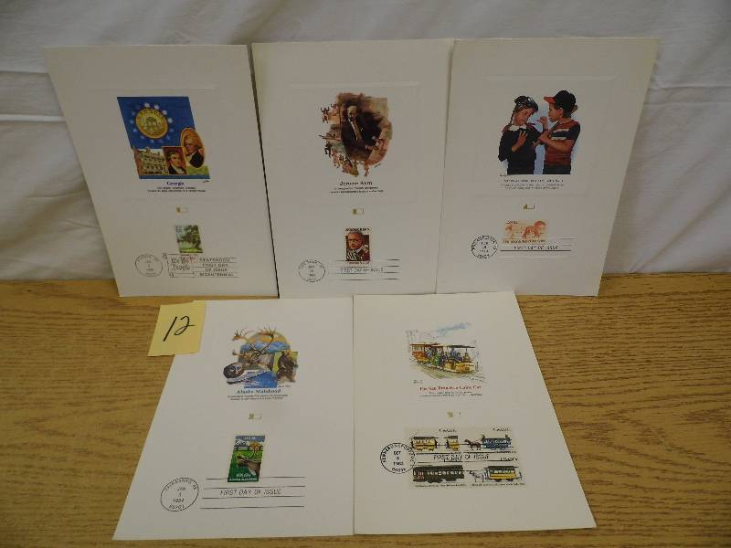 5 First Day Issue Stamps