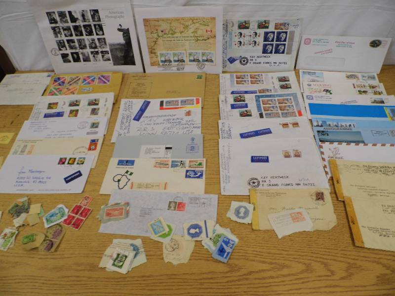 Envelopes w Stamps from all over the World