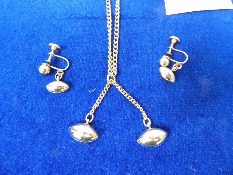 Football Necklace & Earrings