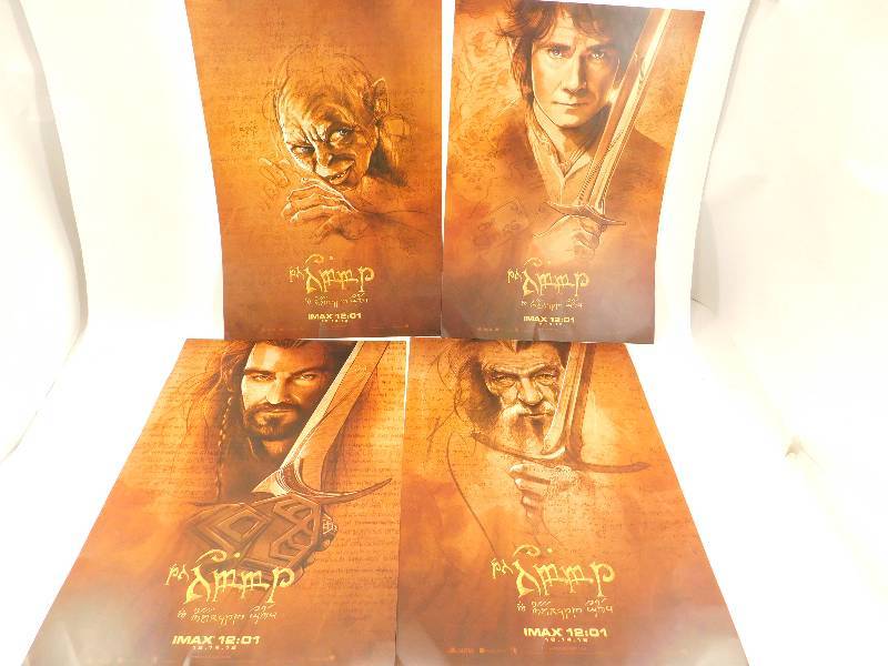 lot 50 image: Lot of 4 The Hobbit IMAX Movie Posters