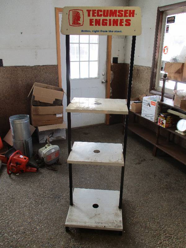 lot 13 image: Tecumseh Engines Metal Shelf