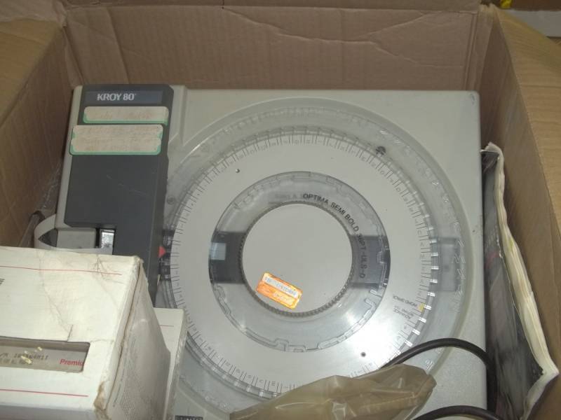 lot 22 image: Industrial Label Maker KROY 80 with labels and manual