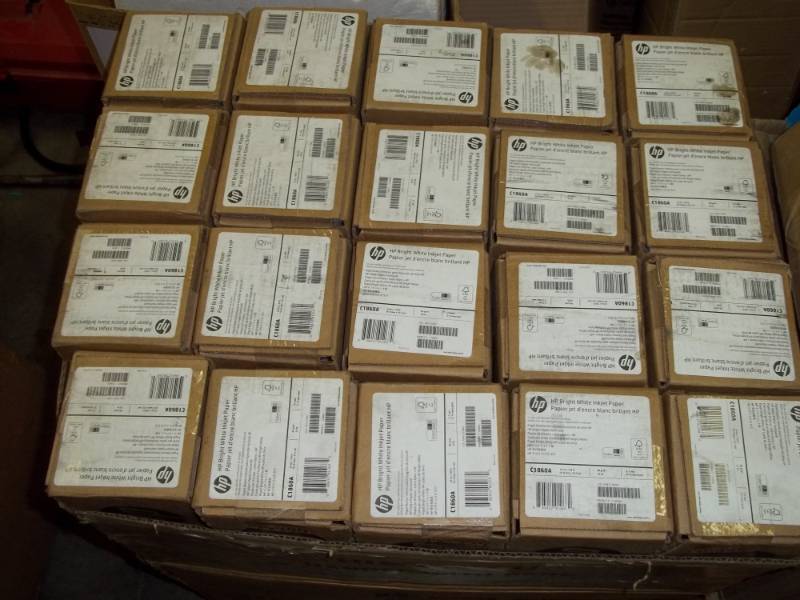 lot 40 image: 20 Boxes of HP Bright White Inkjet Paper 24 x 150