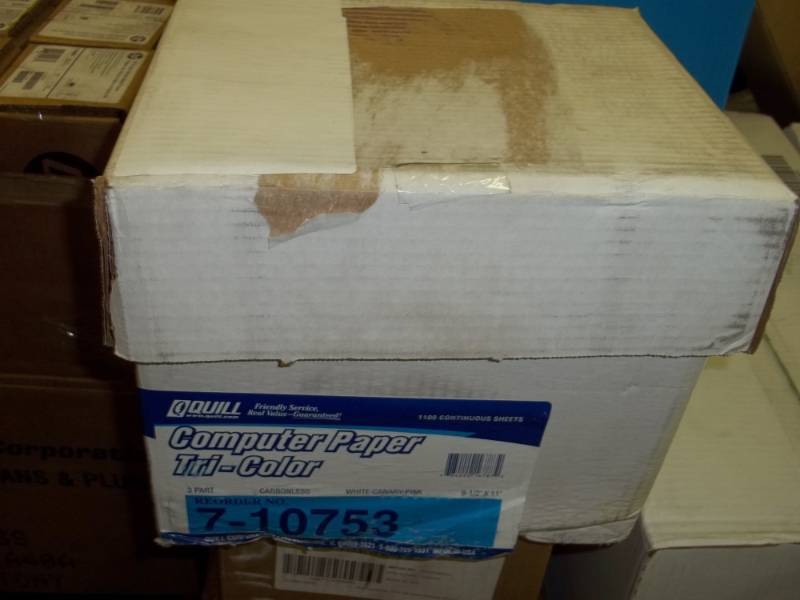 lot 41 image: Box of Tri Color Computer Paper