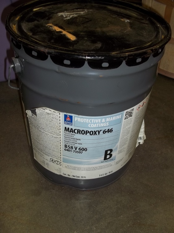lot 45 image: 5 Gallons of Marine grade Hardener Paint