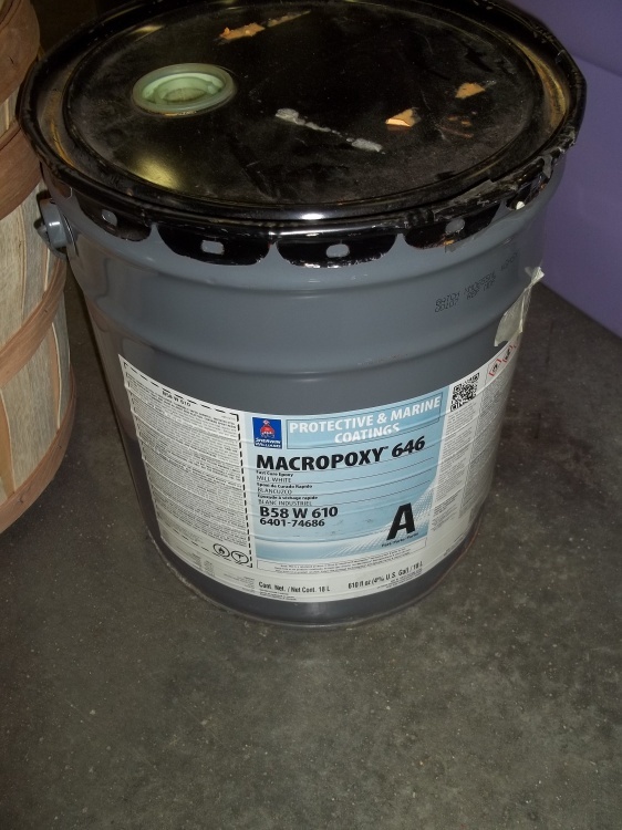 lot 46 image: 5 Gallons of Marine grade mill white Paint