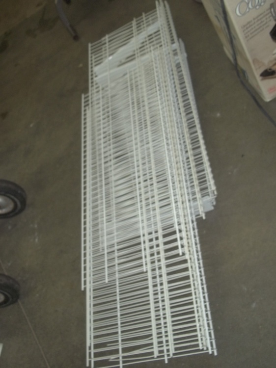 lot 69 image: Wire Shelving 16 wide 3 -5 pieces and 5 -3 Pieces