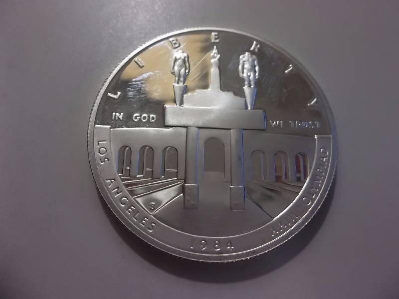 One Dollar Silver Round 1984 LA Olympics Commemorative Unc