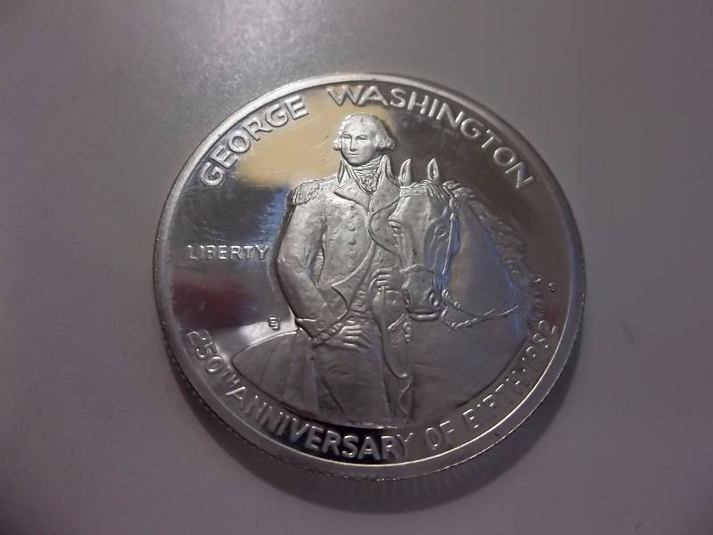 George Washington 250th Anniversary Commemorative Half Dollar 99.93 Fine Silver Unc 12 Oz.
