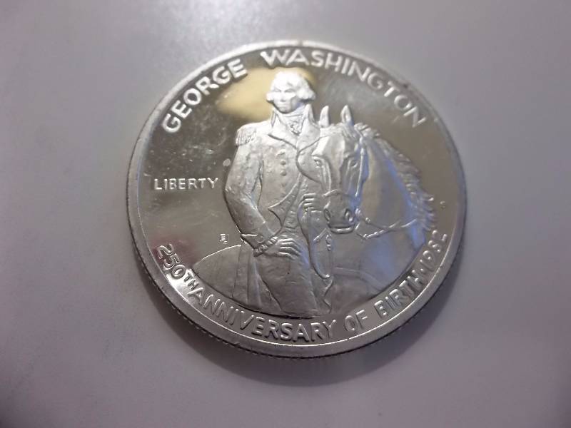 George Washington 250th Anniversary Commemorative Half Dollar 99.93 Fine Unc 12 Oz.