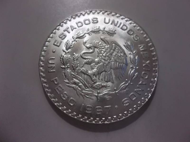 1967 Mexican Silver Peso .74 Oz