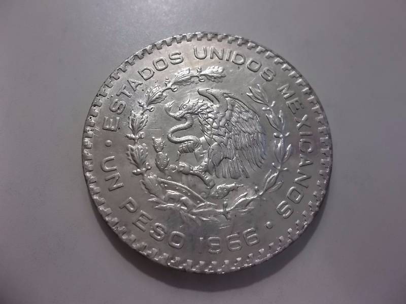 1966 Mexican Silver Peso .74 Oz