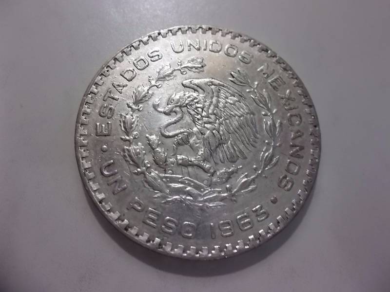 1963 Mexican Silver Peso .74 Oz