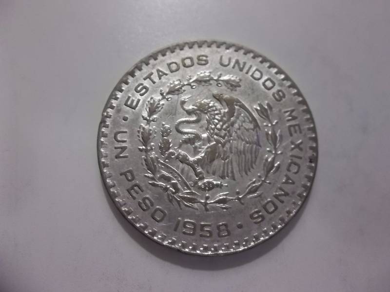 1958 Mexican Silver Peso .74 Oz