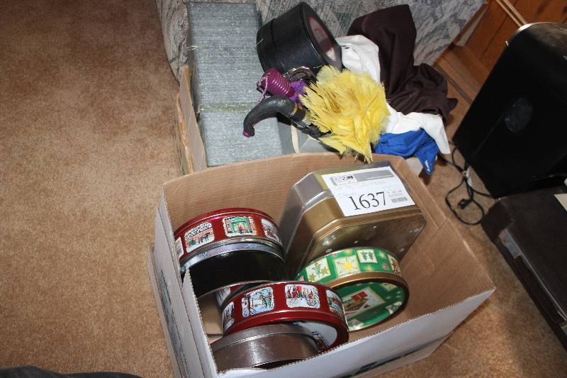 lot 1637 image: Lot of (2) Boxes of Tins, Misc