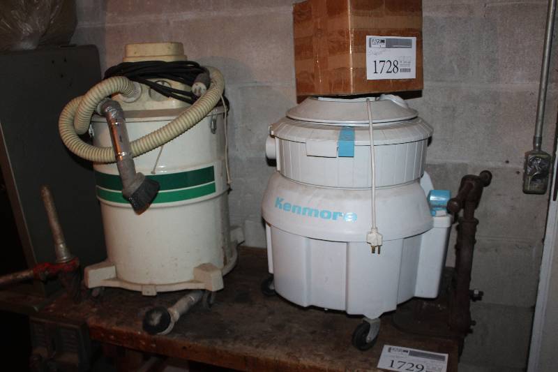 lot 1728 image: Lot of (2) Shop Vacs