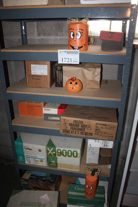 lot 1721 image: Shelf Lot of (11) Boxes of Decorations