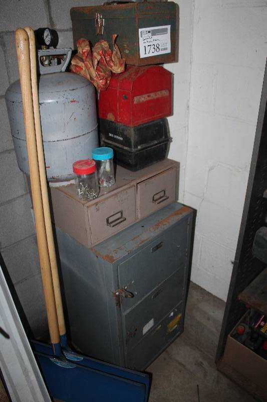 lot 1738 image: Corner Lot Includes Tools, Boxes, And More