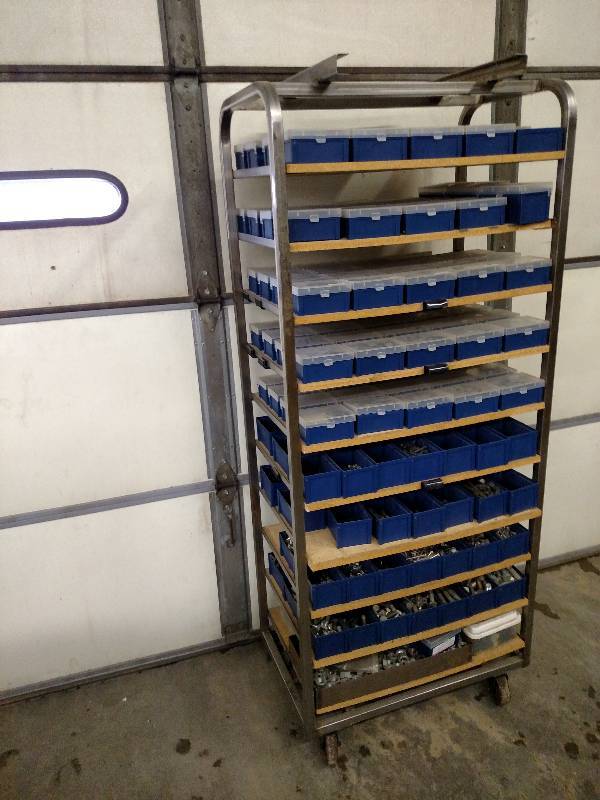 Asstd Hardware with Rolling Rack