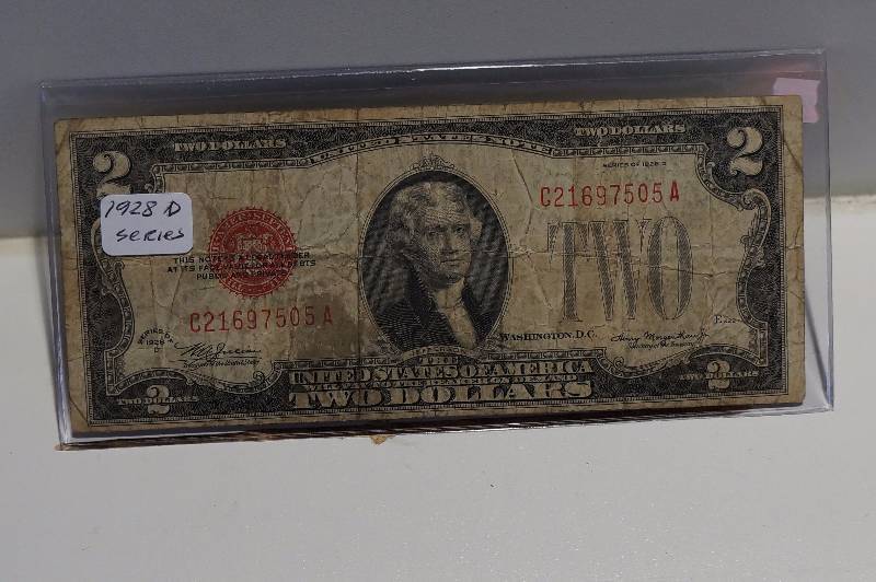 Series 1928-D Red Seal $2 Dollar Note