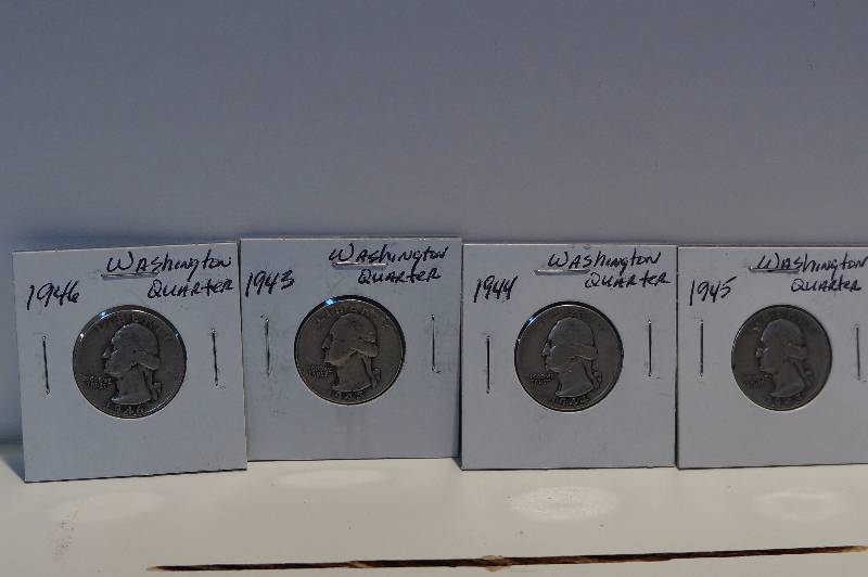 1943, 1944, 1945, 1946 Washington Quarters