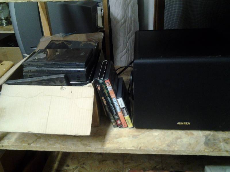 DVDs, DVD Cases, Jensen Sub Woofer, Nintendo DS Game