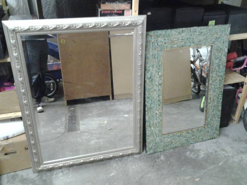 2 Large Mirrors 1-Mosaic, 1- Framed (30x42, 37x47)