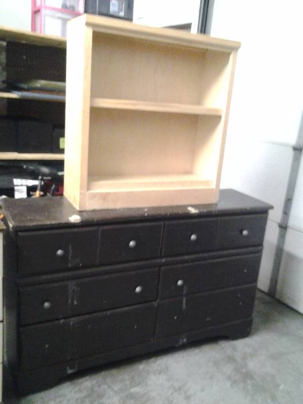 Book Shelf 33x12x35 & 6 Drawer Dresser 59x16x36 Needs Repair