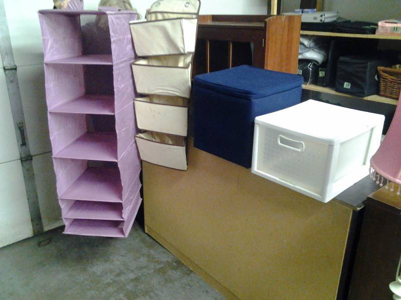 Lot Of Organizers, Storage Cabinet, Closet Rod, Hanging Organizers