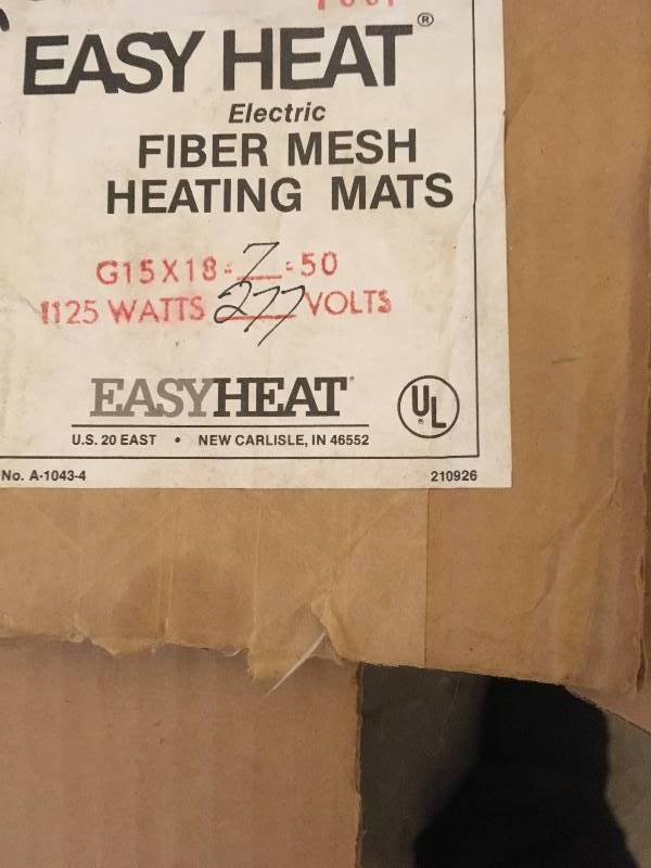 lot 17 image: Easy Heat Electric Fiber Mesh