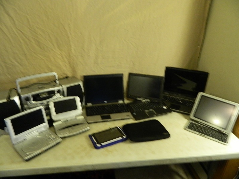 lot 99 image: Laptops, Stereo, Table, Portable Dvd Players, etc