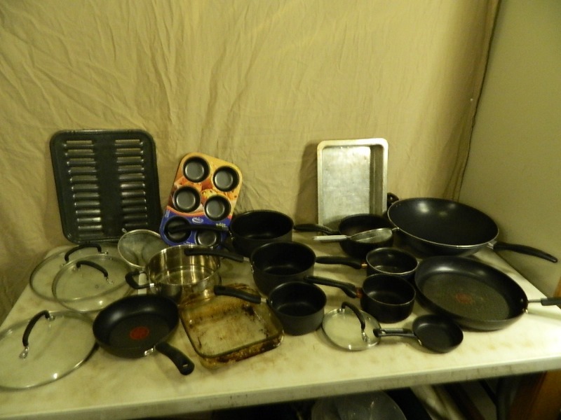 lot 201 image: Pots and Pans