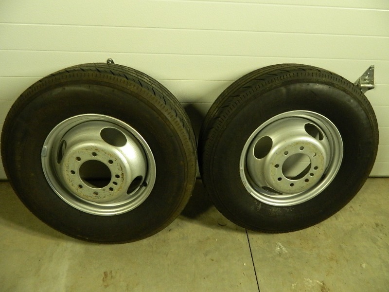 lot 41 image: 2 - 16 inch HD Trailer Wheels and Tires