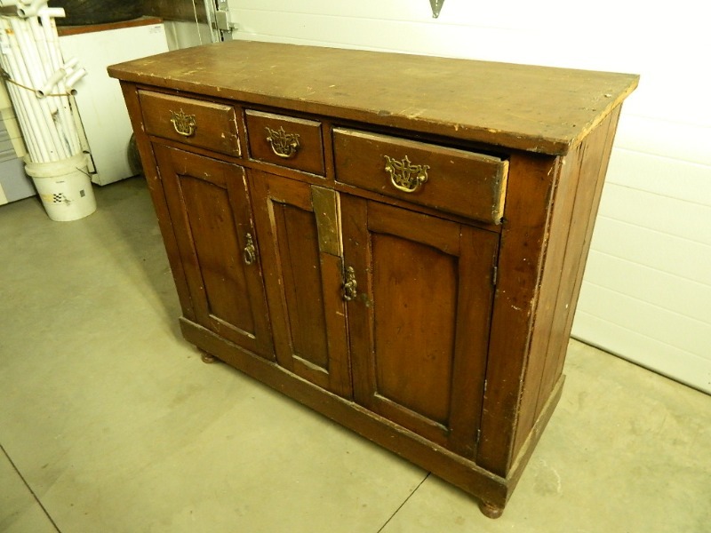 lot 137 image: Real Old Wood Cabinet