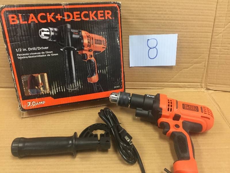 lot 8 image: Black & Decker DR560 12-Inch 7.0 Amp DrillDriver New