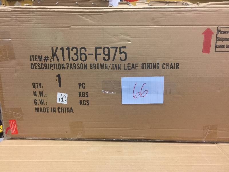 lot 66 image: Kinfine K1136-F975 Parson Modern Dining Chair in Espresso Never used