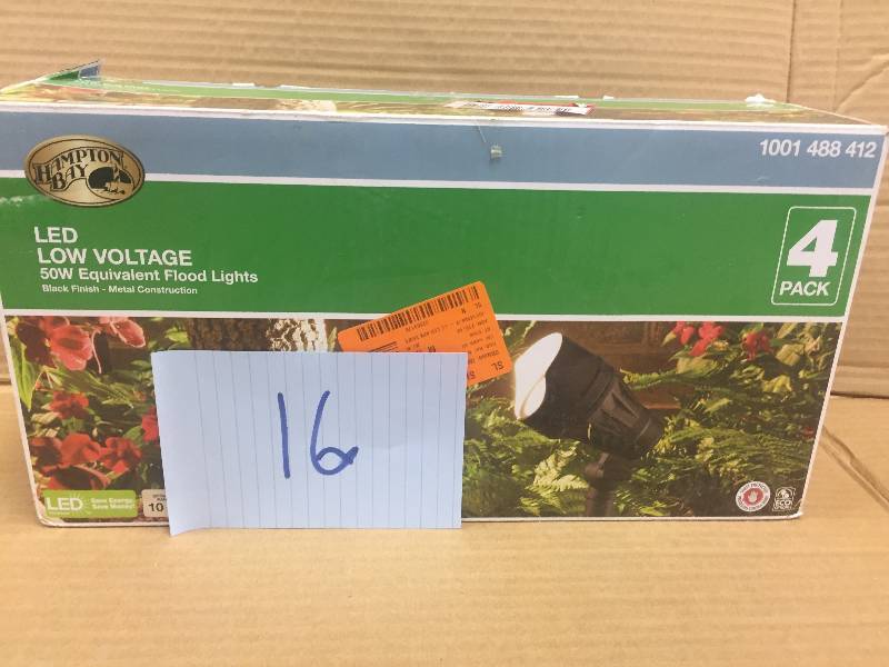 lot 16 image: Hampton Bay LED Low Voltage Flood Lights Never used