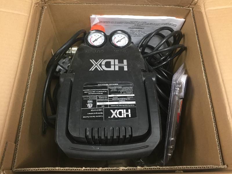 lot 40 image: HDX 2 Gal Air Inflator Compressor Never used