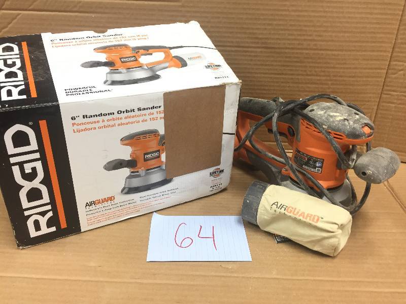 lot 64 image: Ridgid 6 Random Orbit Sander used in good working condition