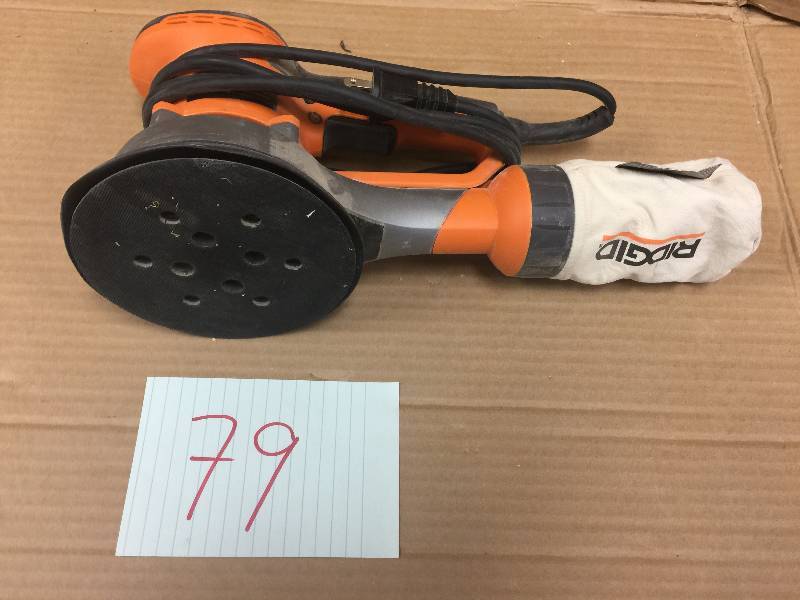 lot 79 image: RIDGID 6 in. Variable-Speed Dual Random Orbital Sander with AIRGUARD Technology model R2611 used in working conditions