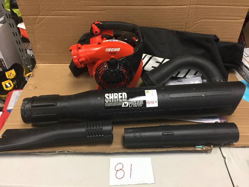 lot 81 image: ECHO 191 MPH 354 CFM Gas Leaf Blower Vacuum used in working conditions ,Model # ES-255 