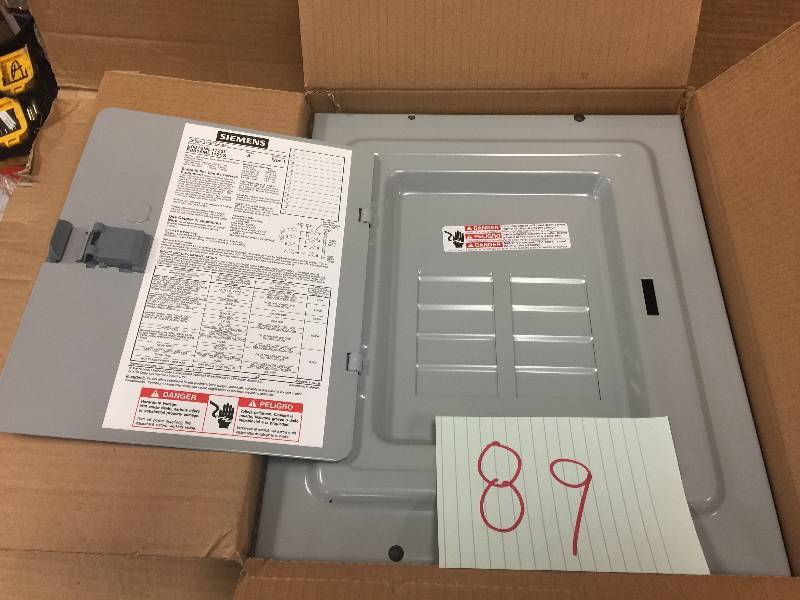 lot 88 image: Siemens EQ 125 Amp 8-Space 16-Circuit Indoor Main Lug Surface Mount Load Center New