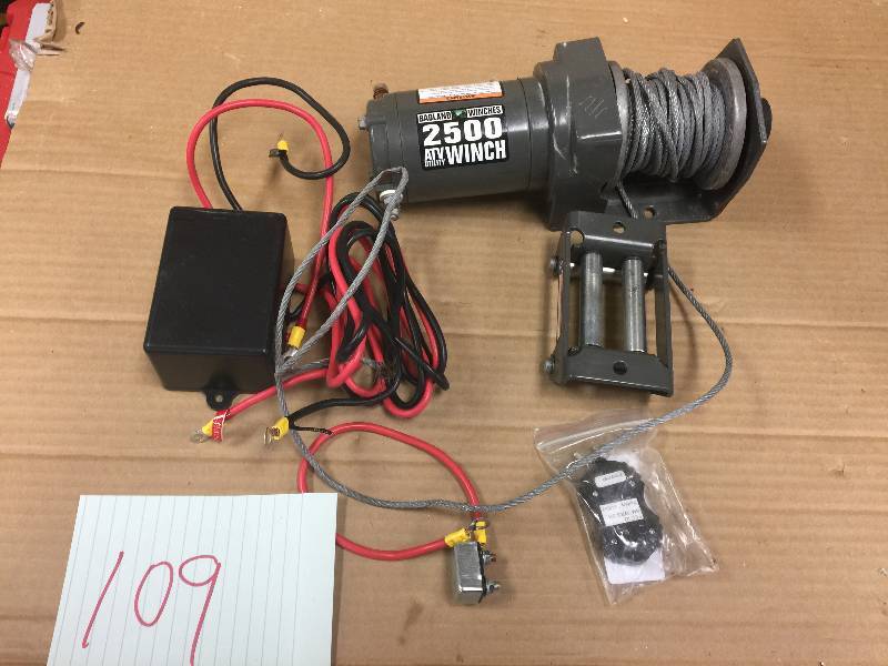 lot 109 image: Badland 2500 lb. Electric ATVUtility Winch