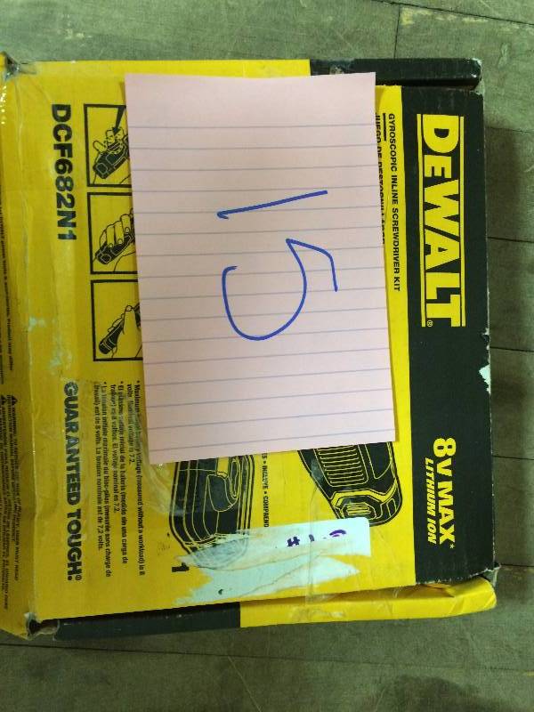 lot 133 image: Dewalt 8-Volt Max Lithium-Ion Cordless Gyroscopic Screwdriver Never Used