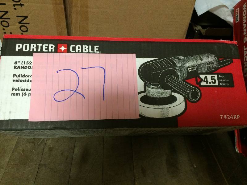 lot 140 image: Porter Cable 4.5 Amp 6 in. Variable Speed Random Orbit Polisher