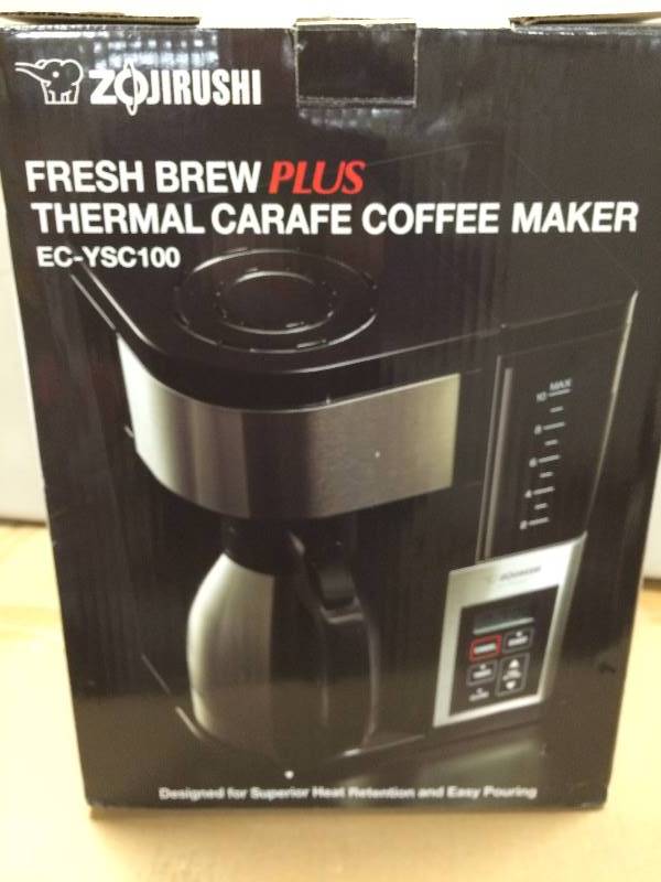 lot 153 image: Zojirushi Fresh Brew Plus Thermal Carafe Coffee Maker never used