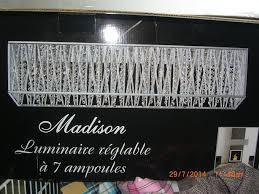 lot 154 image: DSI 7-Light Chrome Rectangular pendant with Woven Laser Cut Crystal Shade-16368 New