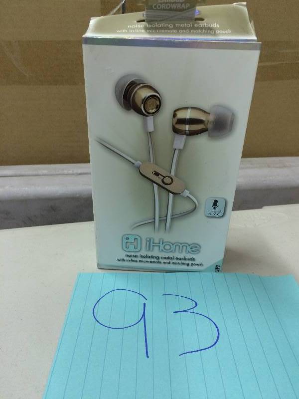lot 157 image: iHome Isolating Metal Earbuds new