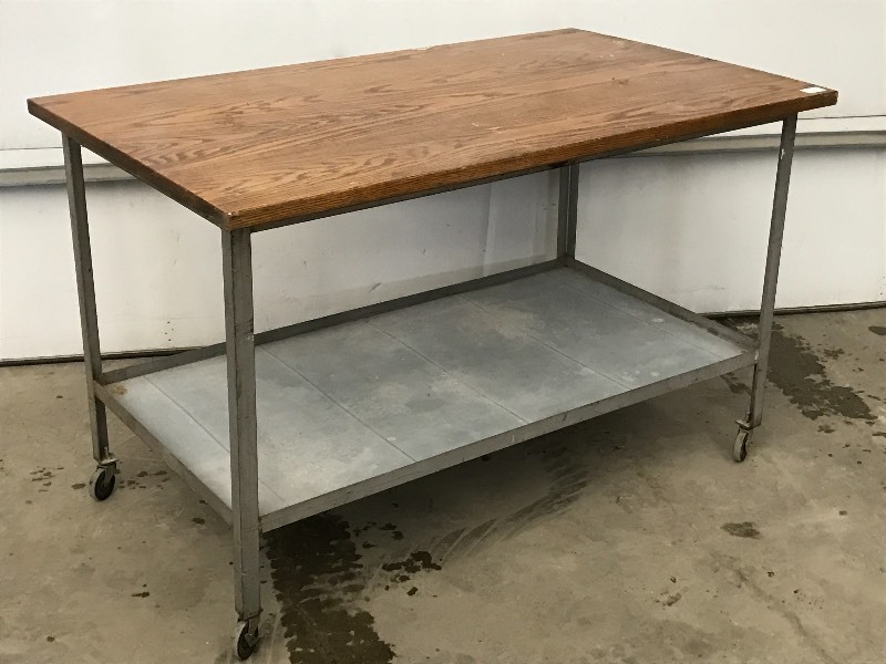 lot 3 image: Heavy Duty Steel-Framed Rolling Wor...