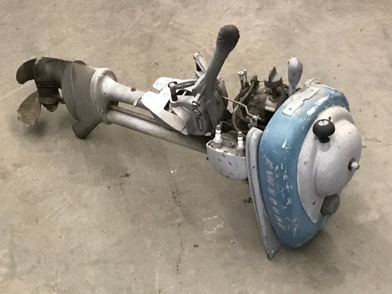 lot 63 image: Vintage Evinrude 2-Cylinder Outboar...